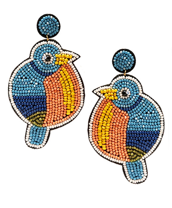 Bird Seed Bead Earring