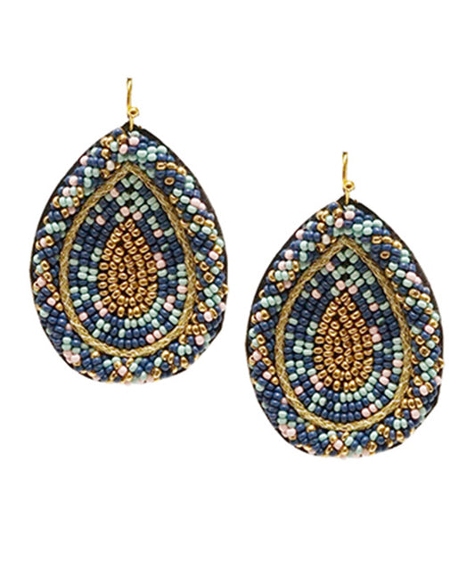 Teardrop Seed Bead Earring