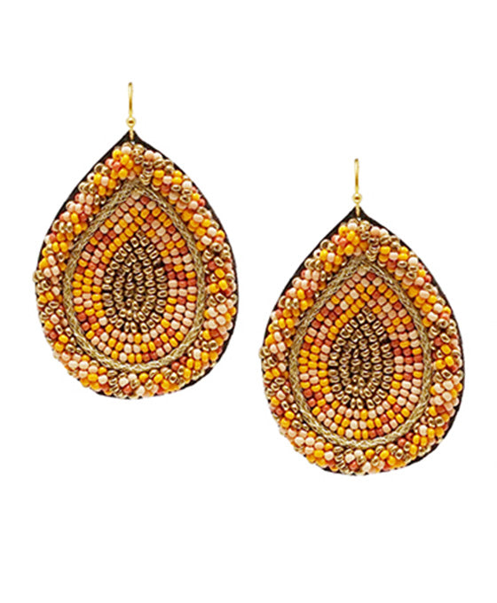 Teardrop Seed Bead Earring