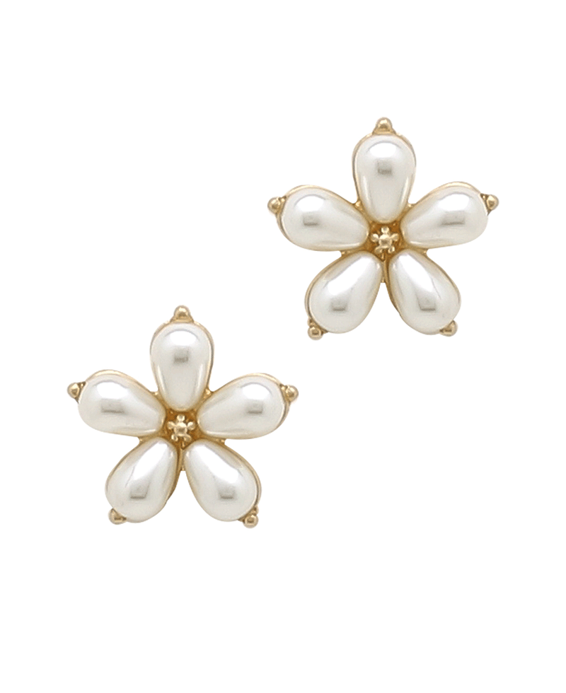 Pearl Flower Post Earring