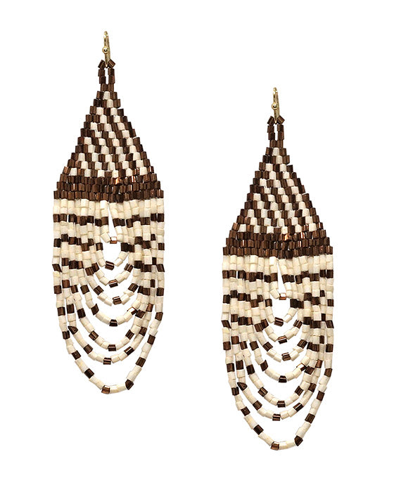 Seed Bead Bridge Earring