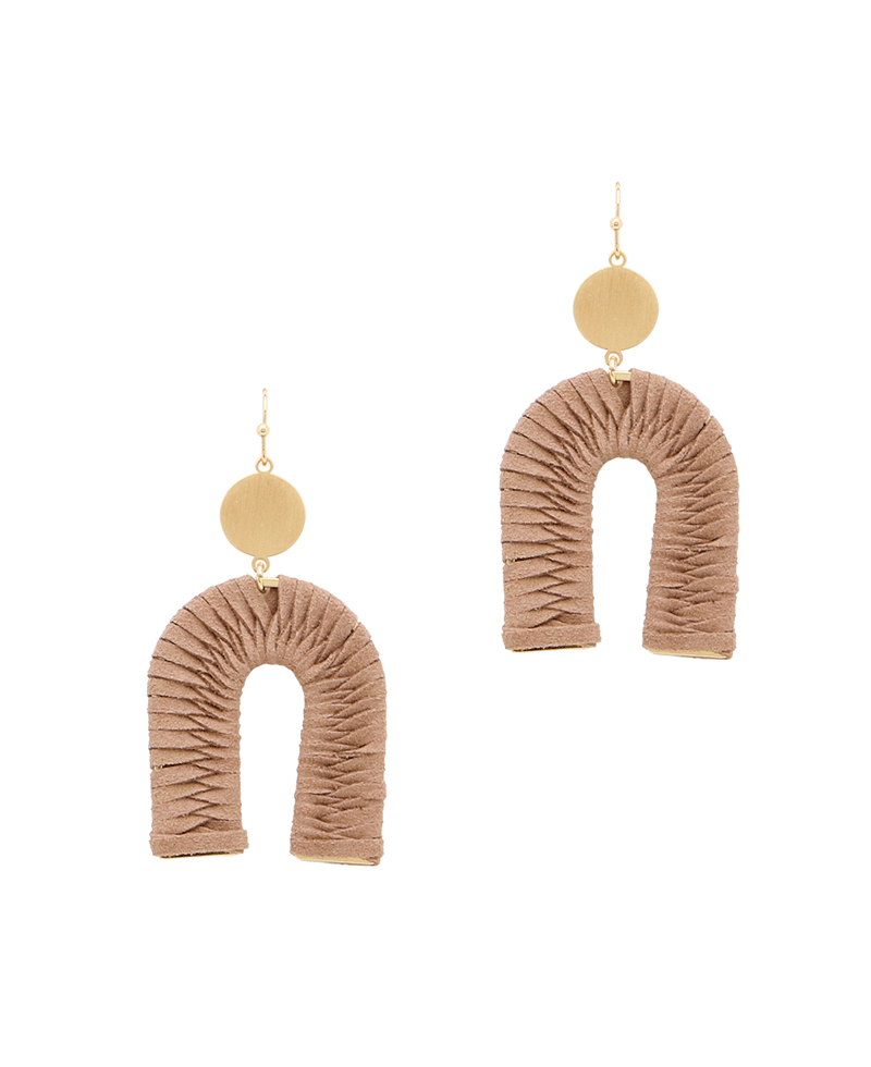 U Shape Suede Wrapped Earring