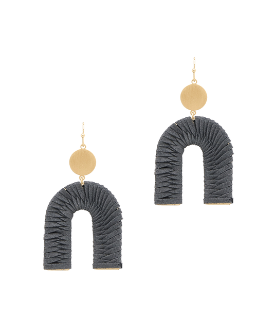 U Shape Suede Wrapped Earring