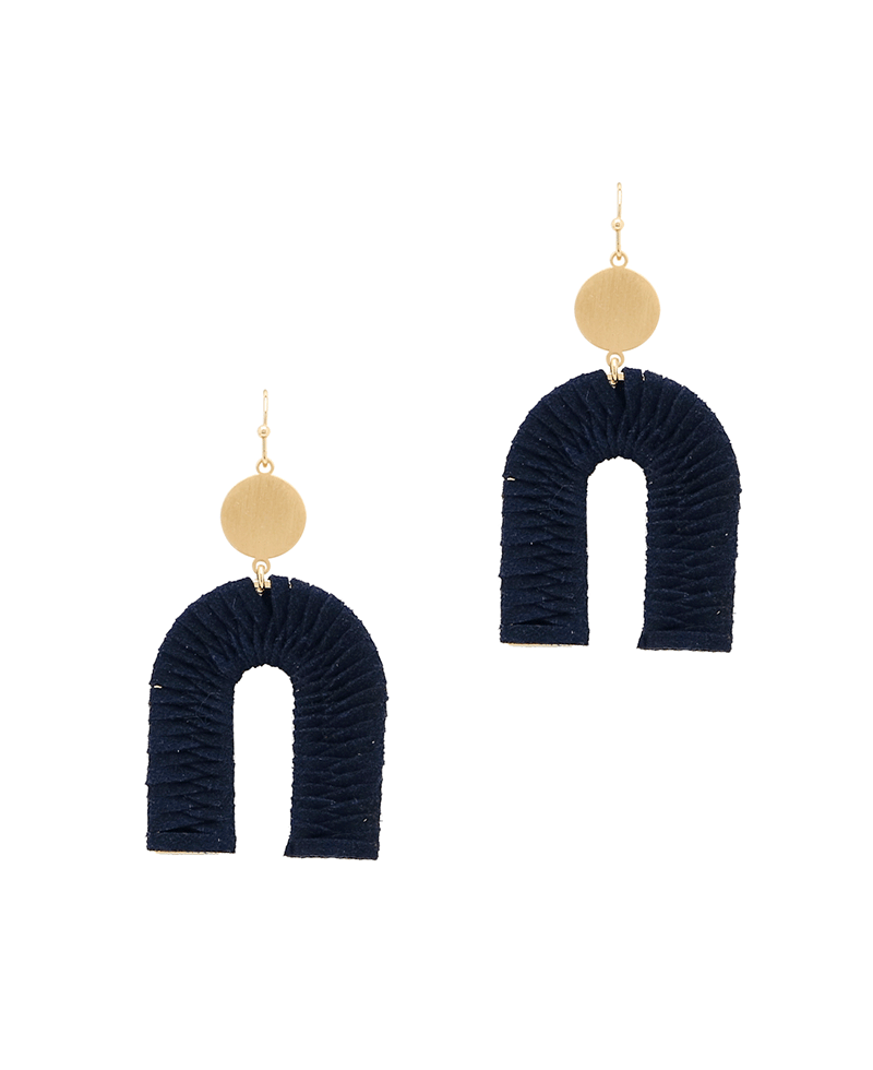 U Shape Suede Wrapped Earring