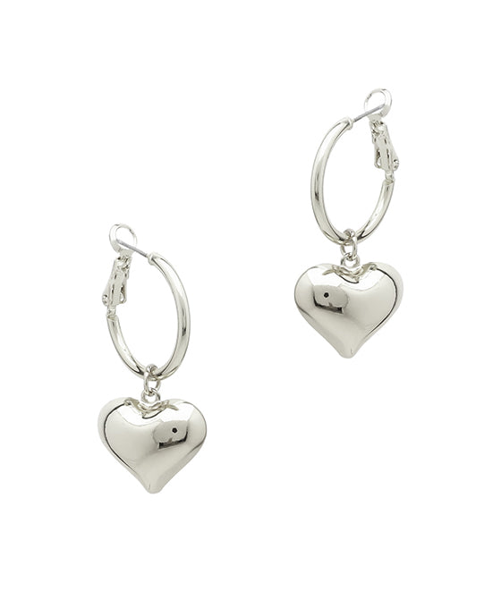 Heart CCB Hoop Earring