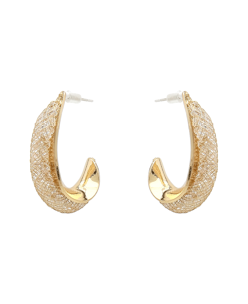 Crescent Shape Hoop Earring