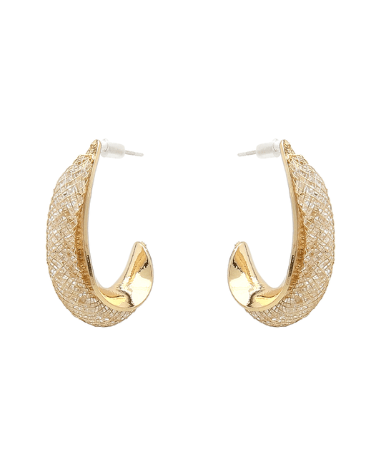 Crescent Shape Hoop Earring