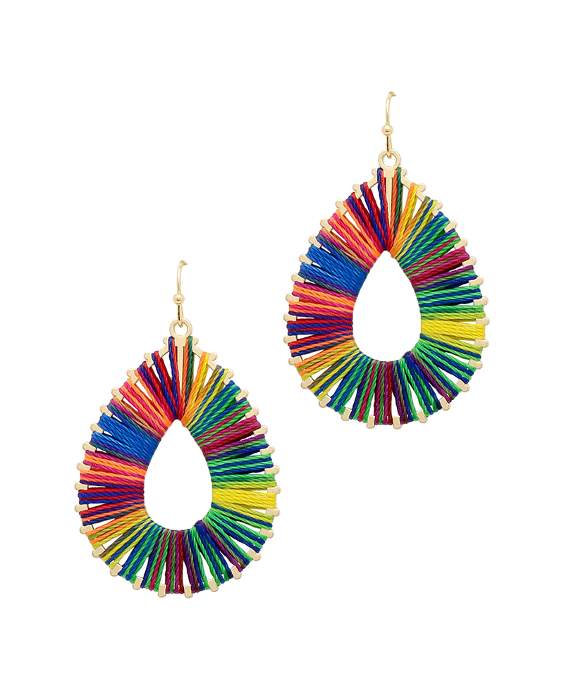 Teardrop Thread Earring