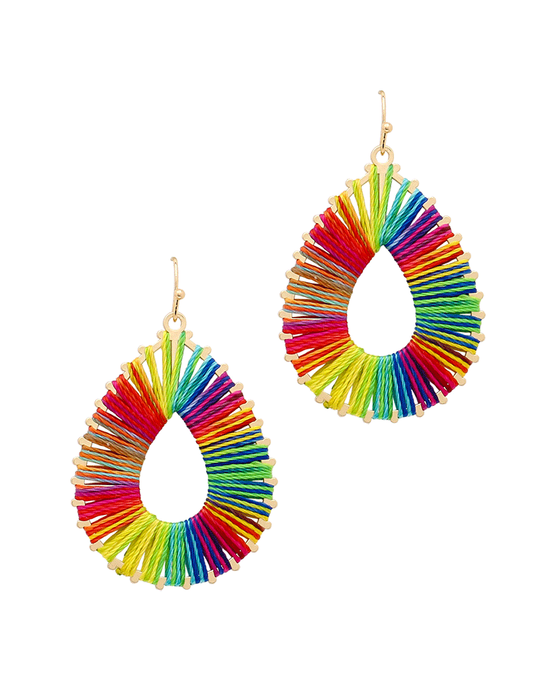 Teardrop Thread Earring