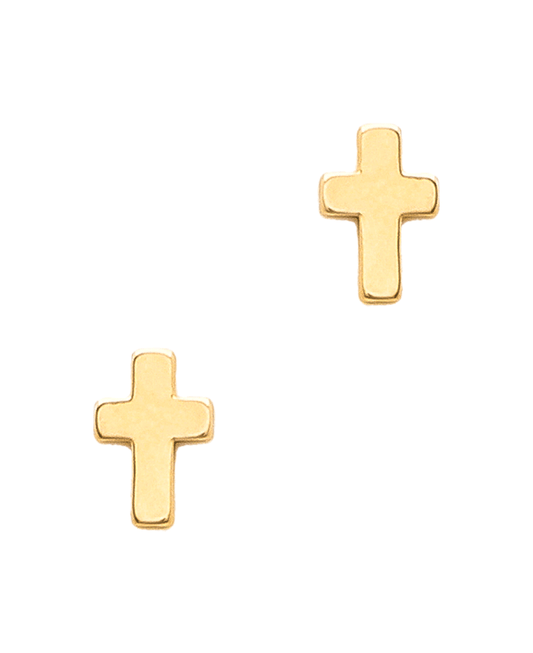 Cross Metal Post Earring