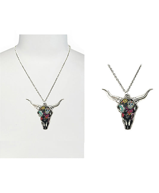 Steer Head Theme Necklace