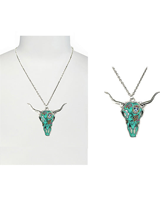 Steer Head Theme Necklace