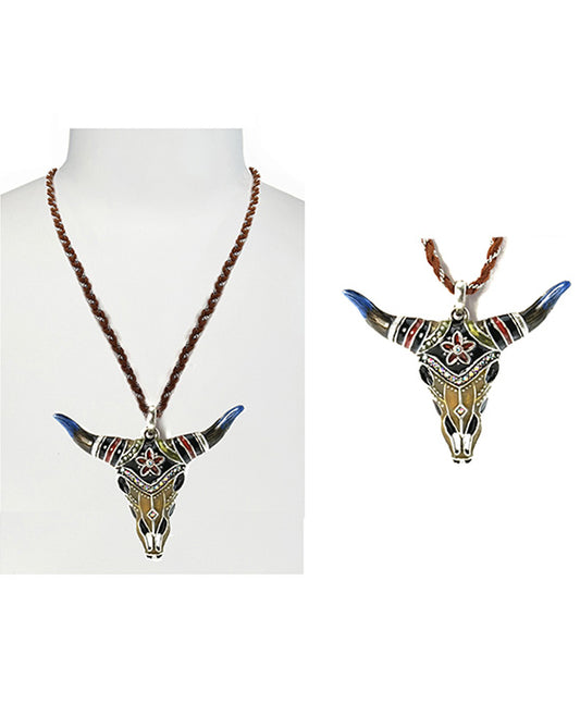 Steer Head Theme Necklace