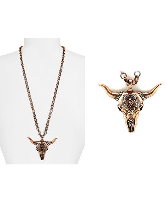 Steer Head Theme Necklace