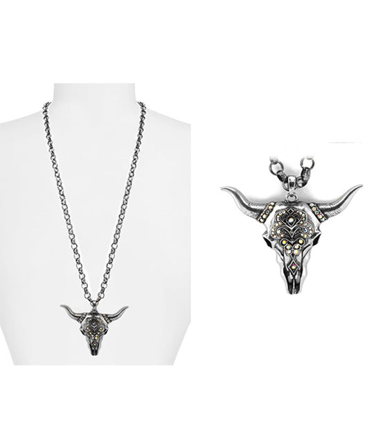 Steer Head Theme Necklace