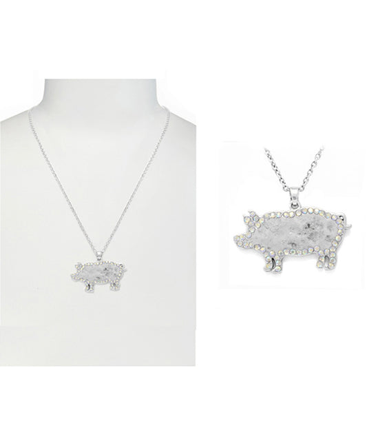 Farm Animal Pig Necklace