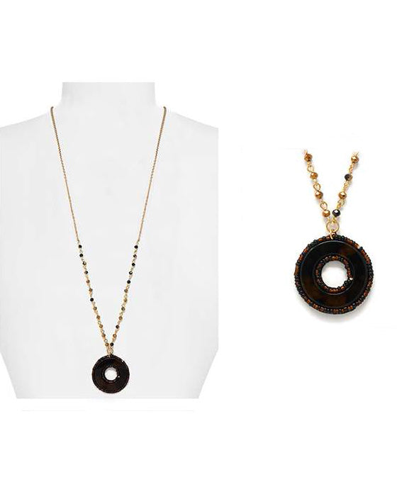 Circle Acetate Necklace