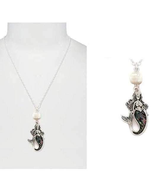 Mermaid w/ Abalone Necklace