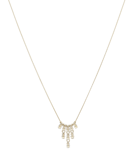 Rhinestone Baguette Short Necklace