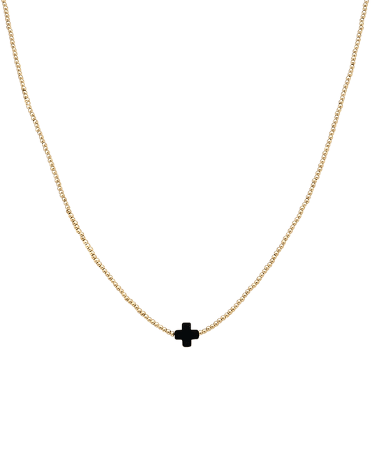 Cross Accent Short Necklace