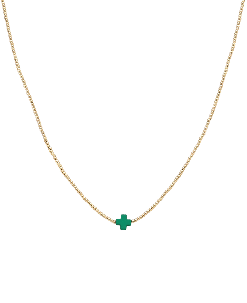 Cross Accent Short Necklace