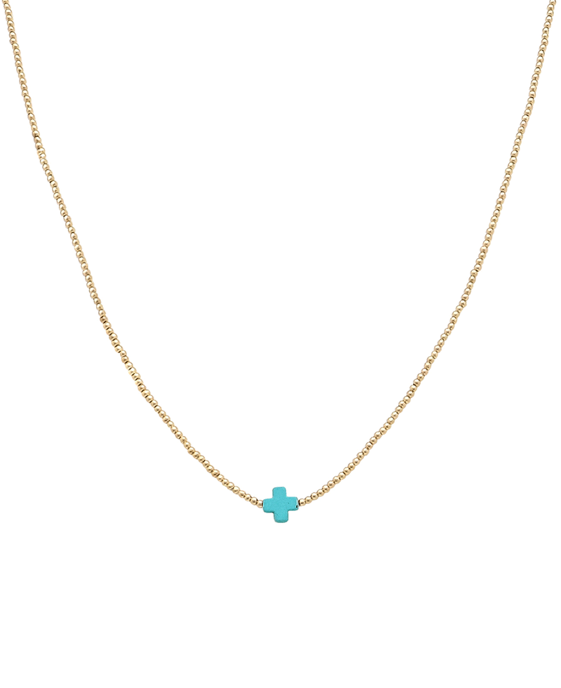 Cross Accent Short Necklace