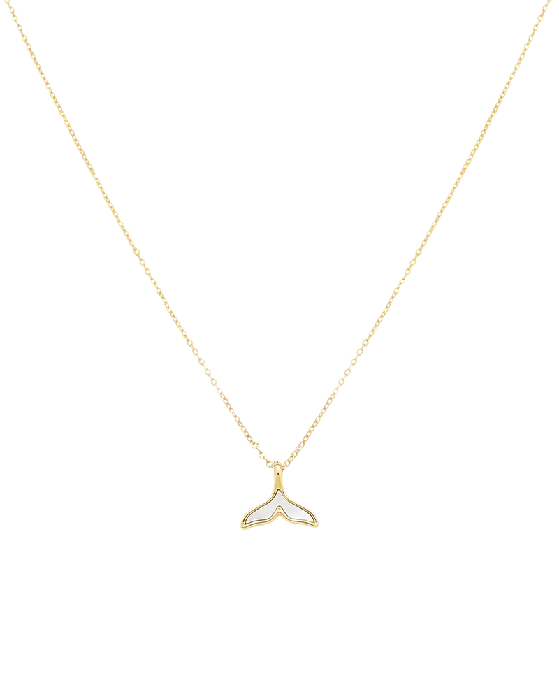 Whale Tale Gold Dipped Short Necklace