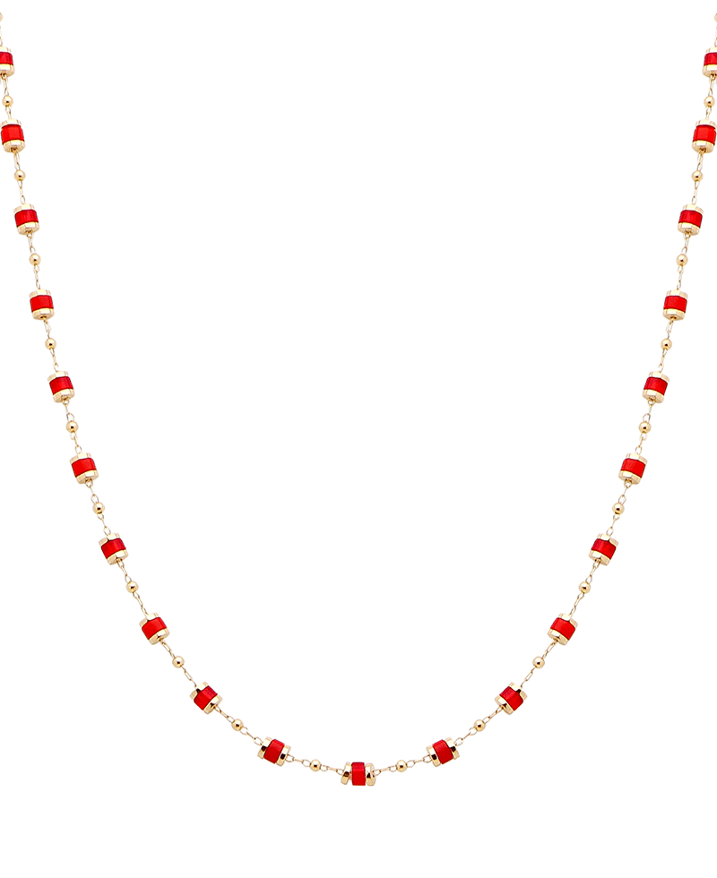 Multi Bead Short Necklace