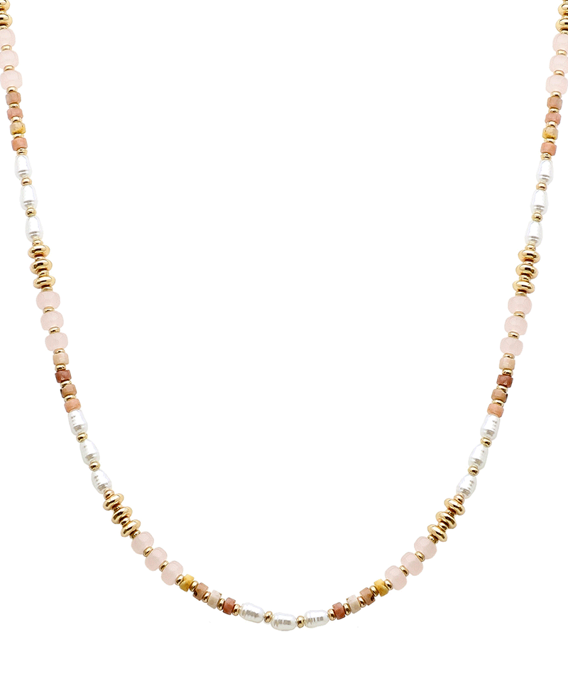 Multi Bead Short Necklace