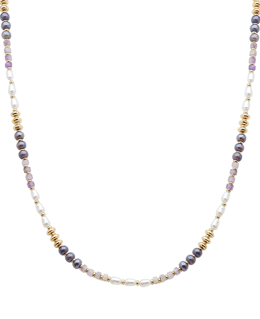 Multi Bead Short Necklace