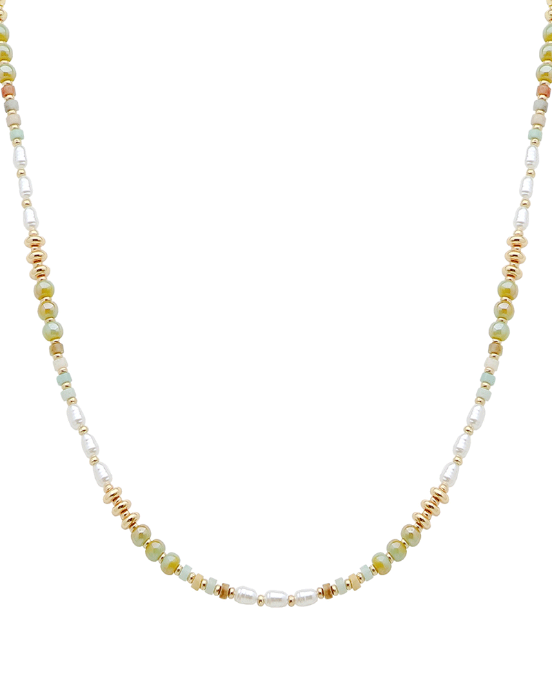 Multi Bead Short Necklace