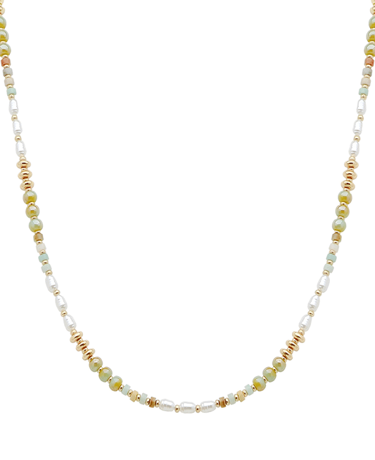 Multi Bead Short Necklace