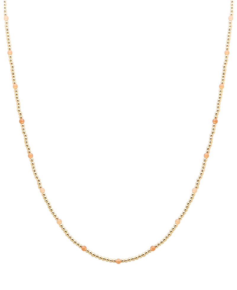 Stone & CCB Ball Short Necklace