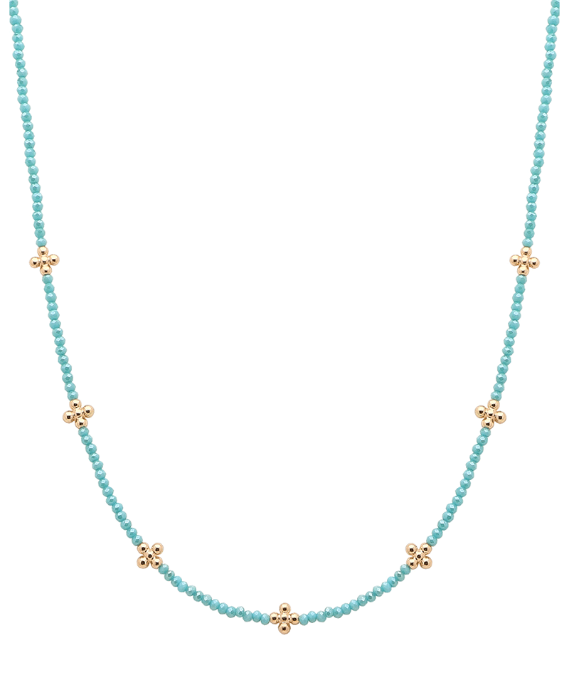 CCB Cross Stations Stone Short Necklace