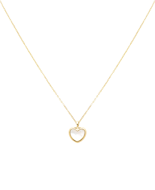 Heart Gold Dipped Short Necklace