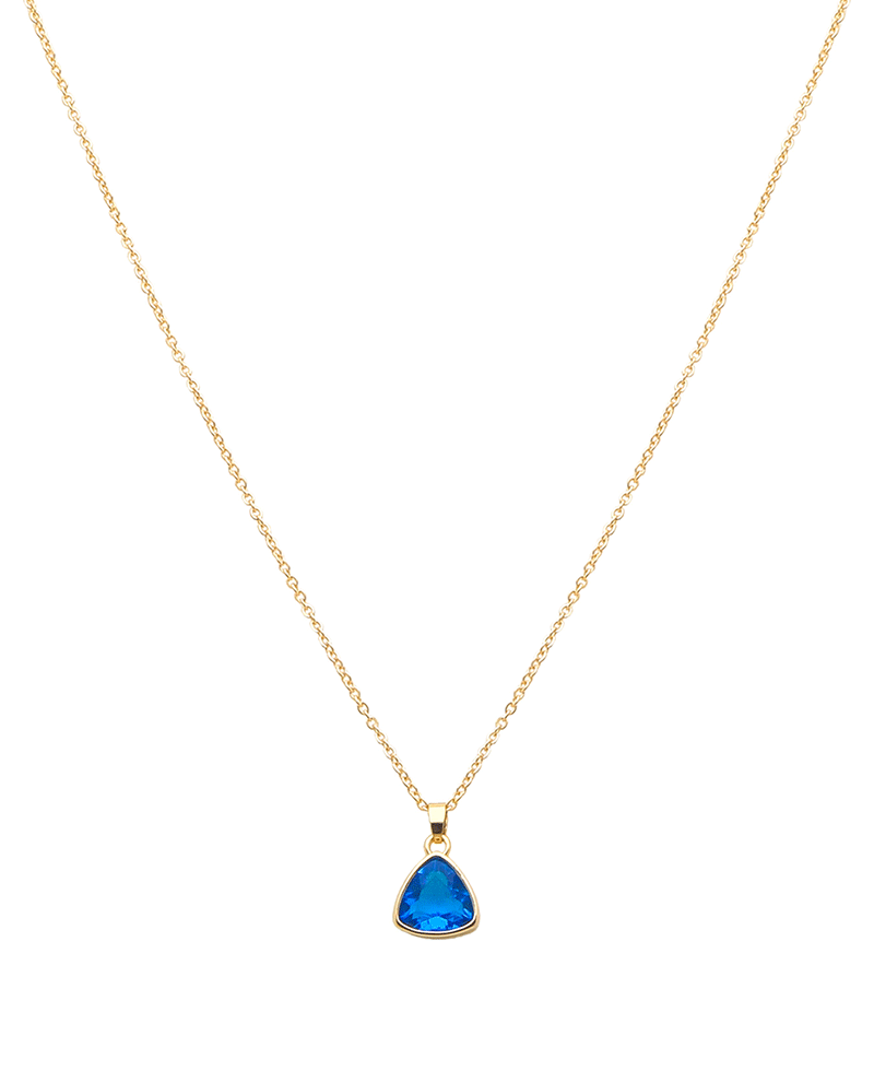 Triangle Shape Pendant Short Necklace