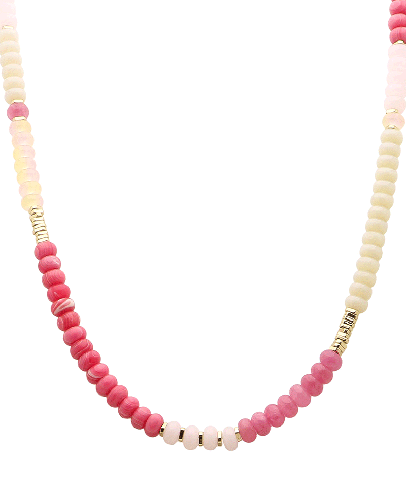 Glass Beads Short Necklace