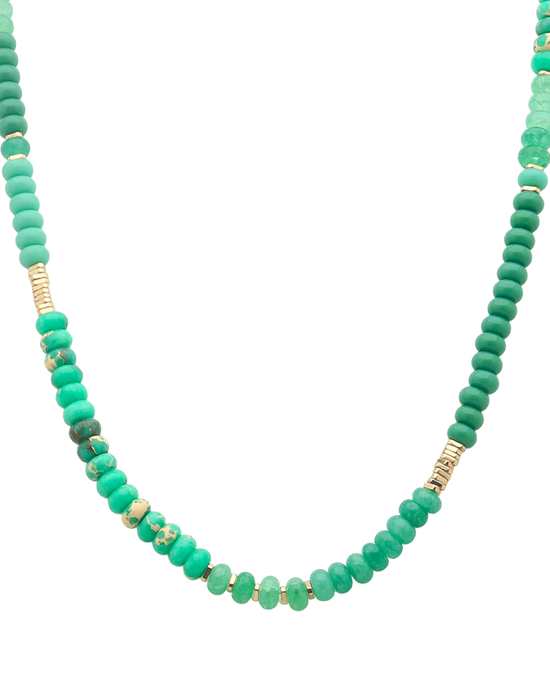 Glass Beads Short Necklace