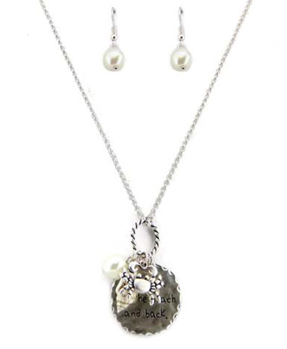 Message Crab 18 Inches Necklace - Love you to the moon