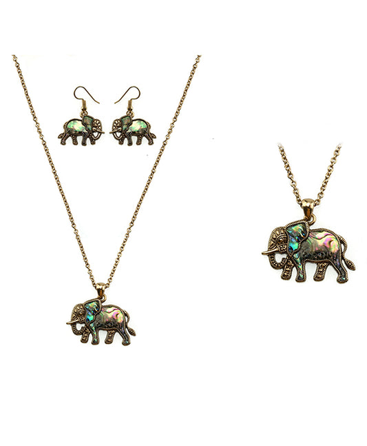 Elephant Theme Necklace Set