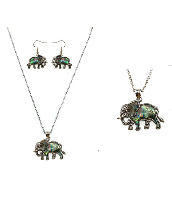 Elephant Theme Necklace Set