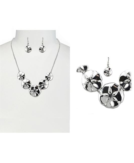 Sand Dollar Necklace Set