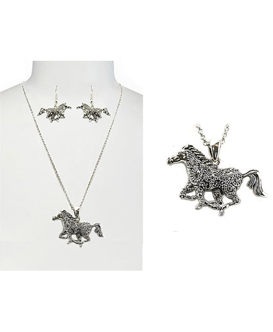 Horse Theme Necklace Set