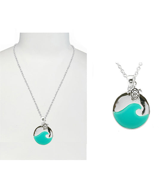 Turtle w/ Wave Necklace Set