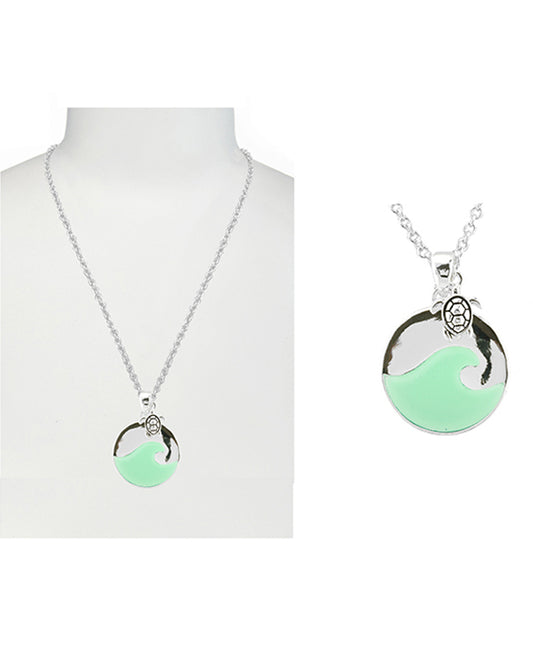 Turtle w/ Wave Necklace Set