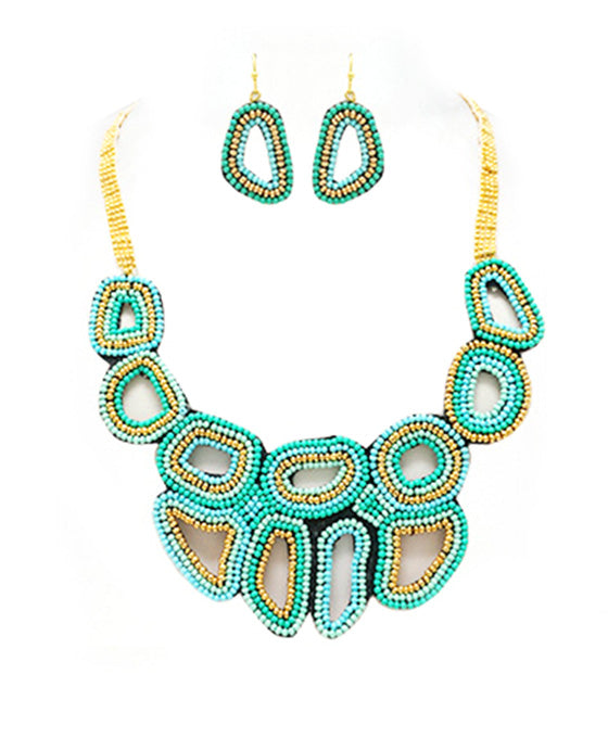 Seed Bead Statement Necklace