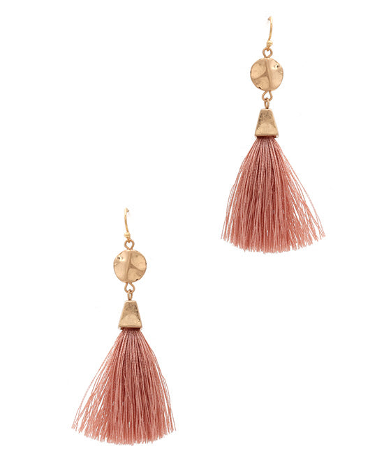 Wavy Metal Wire Tassel Earring