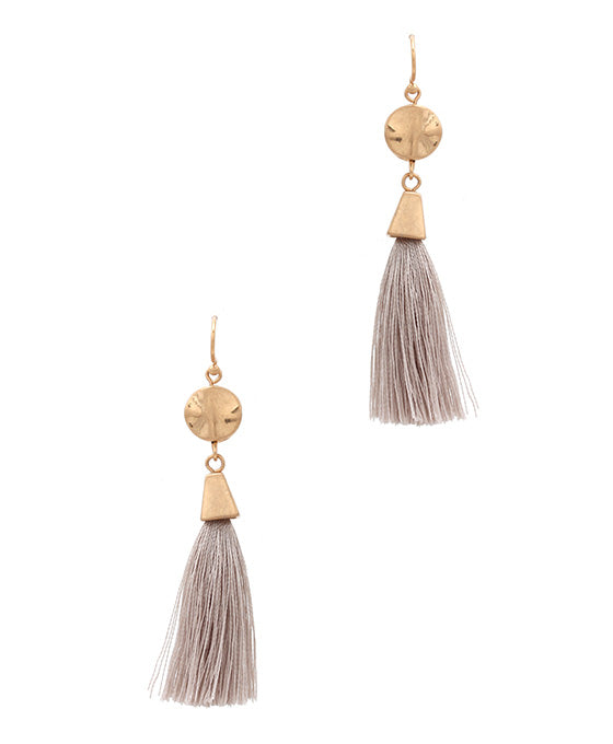 Wavy Metal Wire Tassel Earring