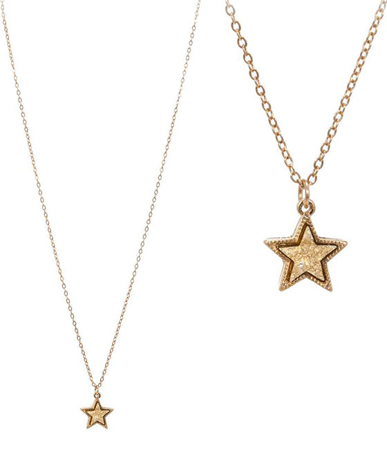 Star Shape Faux Druzy Necklace