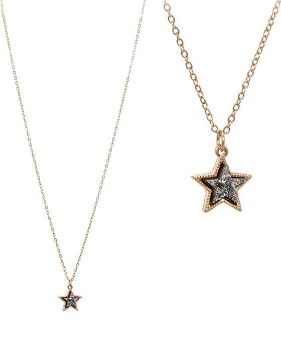 Star Shape Faux Druzy Necklace